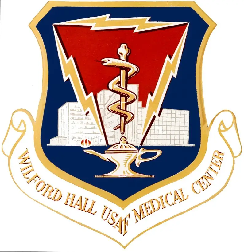 Courtesy illustration of the Wilford Hall USAF Medical Center emblem.