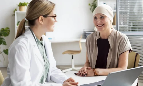 woman-with-skin-cancer-talking-with-doctor